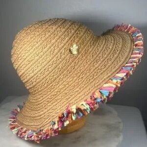 Betsey‎ Johnson Beige Hat with Multicolor Fringe